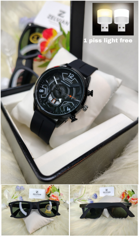 ⌚ 𝐏𝐫𝐞𝐦𝐢𝐮𝐦 𝐃𝐚𝐭𝐞-𝐃𝐢𝐬𝐩𝐥𝐚𝐲 𝐖𝐚𝐭𝐜𝐡 + 🕶️ 𝐓𝐫𝐞𝐧𝐝𝐲 𝐒𝐮𝐧𝐠𝐥𝐚𝐬𝐬