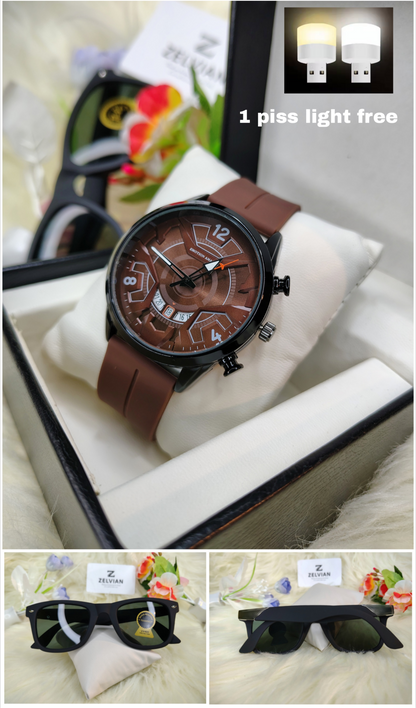 ⌚ 𝐏𝐫𝐞𝐦𝐢𝐮𝐦 𝐃𝐚𝐭𝐞-𝐃𝐢𝐬𝐩𝐥𝐚𝐲 𝐖𝐚𝐭𝐜𝐡 + 🕶️ 𝐓𝐫𝐞𝐧𝐝𝐲 𝐒𝐮𝐧𝐠𝐥𝐚𝐬𝐬