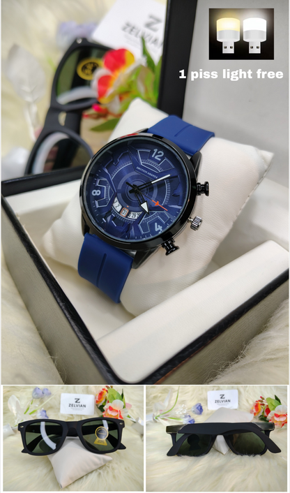 ⌚ 𝐏𝐫𝐞𝐦𝐢𝐮𝐦 𝐃𝐚𝐭𝐞-𝐃𝐢𝐬𝐩𝐥𝐚𝐲 𝐖𝐚𝐭𝐜𝐡 + 🕶️ 𝐓𝐫𝐞𝐧𝐝𝐲 𝐒𝐮𝐧𝐠𝐥𝐚𝐬𝐬